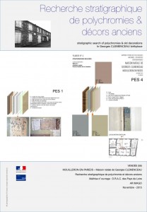 recherche stratigraphique peintures couleurs décor peint